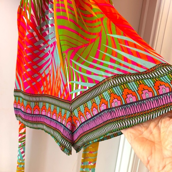 WHITE BIRCH BOUTIQUE ROMPER FLIRTY TROPICAL LOOSE FITTING TOP ELASTIC WAIST L - Picture 7 of 15